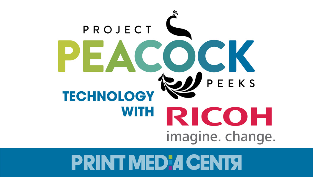 Ricoh Graphics USA Inkjet Project Peacock Peeks Print Media Centr